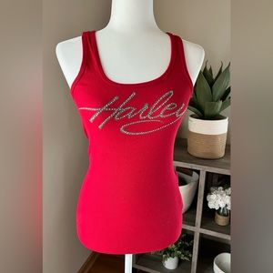 Harley Davidson Red Bling Tank